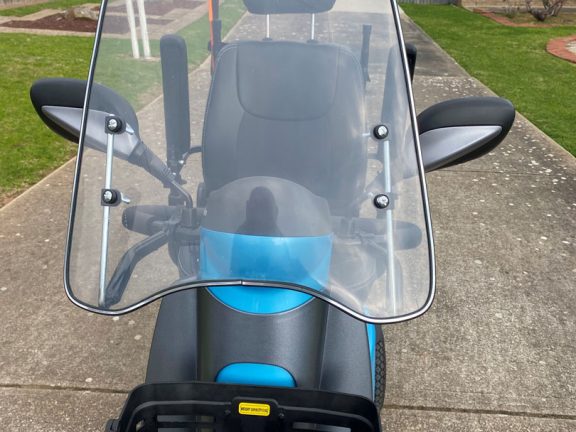 Customised scooter windscreen