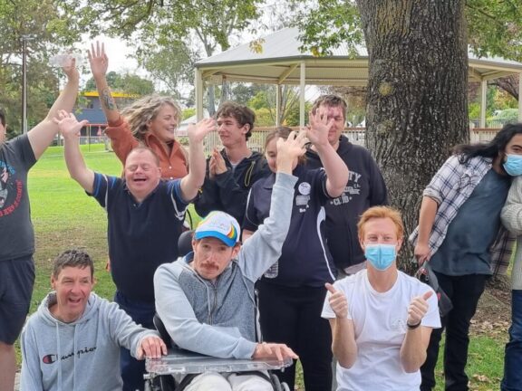 a group of people enjoying their time together.