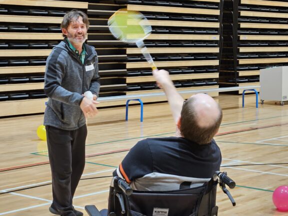 Inclusive Badminton participant