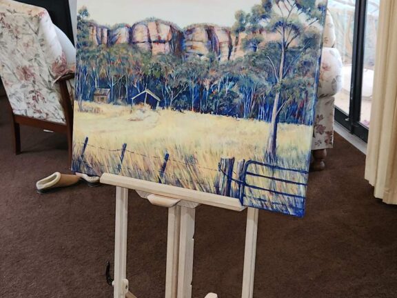Accessible Art Easel for foot and mounth painters